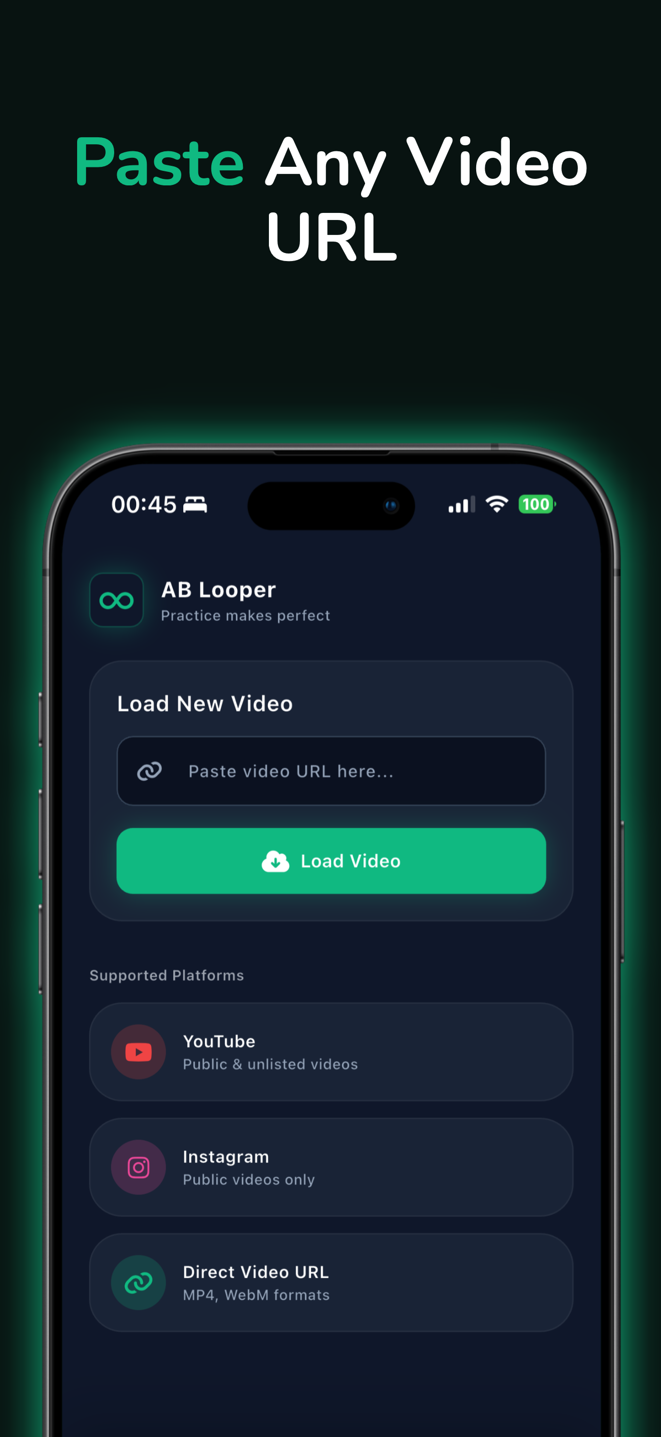 AB Looper Home Screen