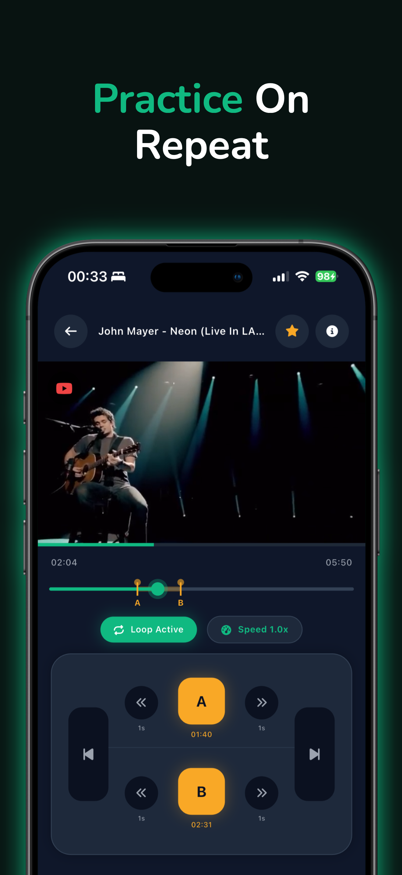AB Looper Player with Loop Markers